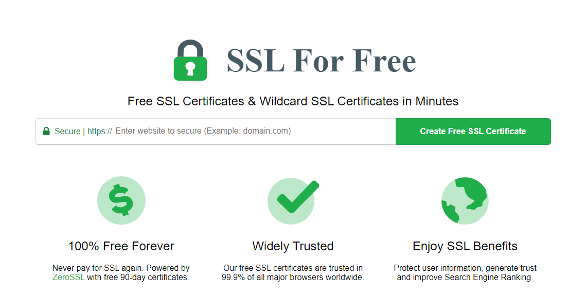 SSL For Free exemple
